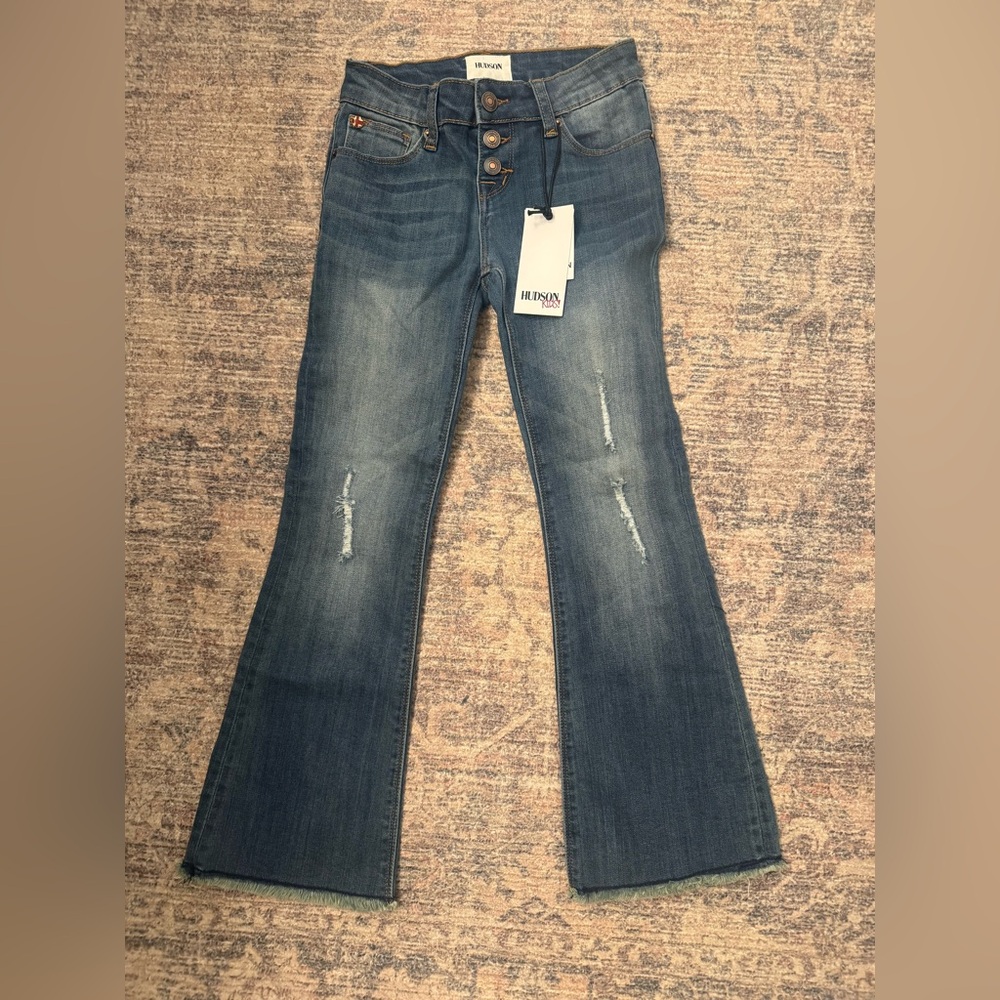 Hudson Jeans Girls Distressed Flare Denim